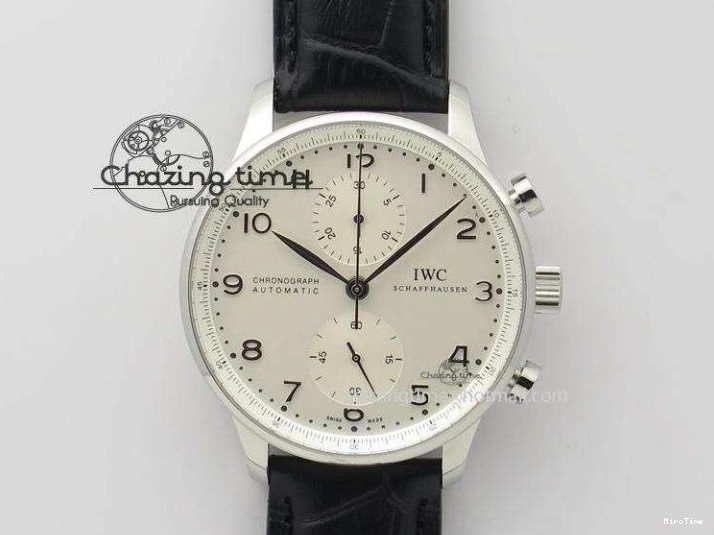 MIROTIME 0225 UrbanStyle Portuguese Tourbillon Power Reserve Moonphase SS White Dial On Black Leather Strap 7318